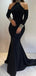 Elegant Halter Long Sleeveless Mermaid Royal Blue Evening Prom Dresses Online, OT148