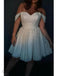 Sparkly Off-Shoulder A-line Short Homecoming Dresses, OT428